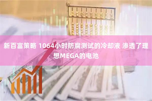 新百富策略 1064小时防腐测试的冷却液 渗透了理想MEGA的电池